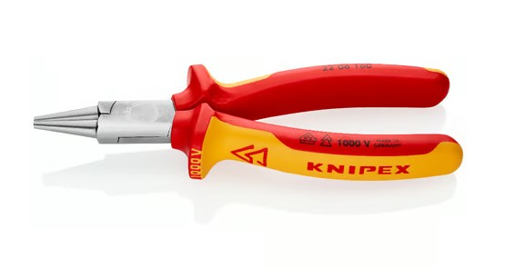 KNIPEX VDE ROUND BENDING PLIERS 22 06 160 L=160mm