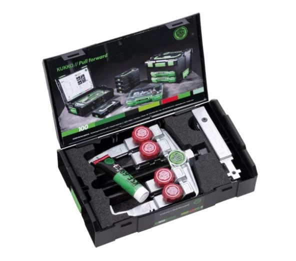 UNIVERSAL PULLER SET K20-1+S-T WITH *A* EXTENDED HOOKS W=90mm H=100+200mm
