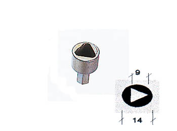 BIT DRIEKANT 9mm 121531 V.121520 