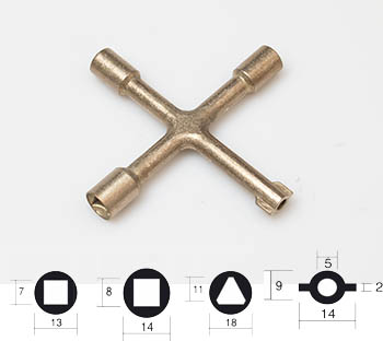 MAST- EN SCHAKELKASTSLEUTEL 121600 V7, D8, D11 en kastsleutel (D11 d=18mm)