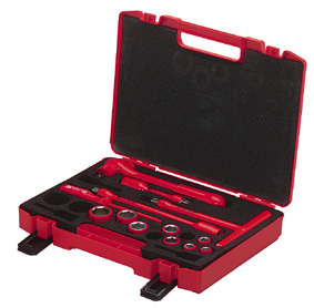 SOCKET SET 1/2" 10 to 27mm NO. 128312 WITH 2 EXTENSIONS AND T-PIECE