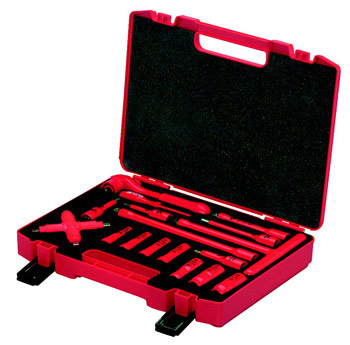 SOCKET SET 1000V 3/8" IN CASE 128338