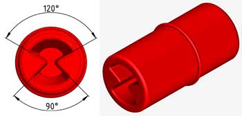 TORDEERSTUK 3/8" 95-150MM2 132095