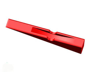 PLASTIC WEDGE WITH M-GROOVE RED 165mm 652005