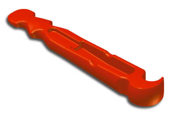 RED PLASTIC WEDGE 270mm HOOK 65200601