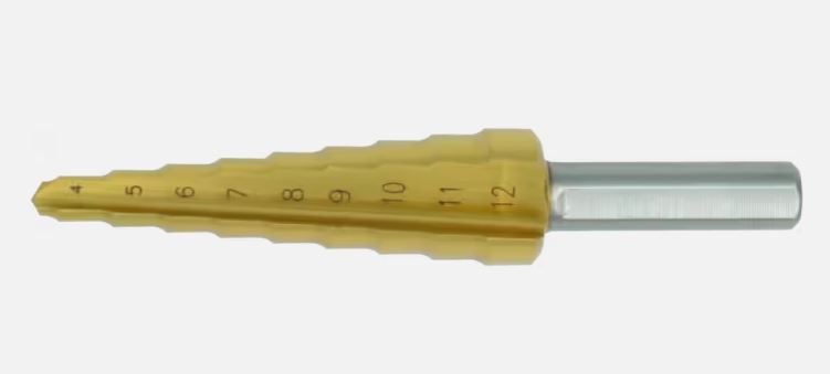 STEP DRILL 9 STAGES 44.105.0090 ERGO STEP TiN 4-12mm