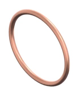 GEVULDE KOPERE RING D7604C H=1,mm 8x14mm 