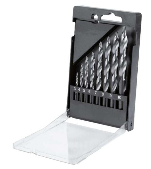 BORENSET HSS D338 1-10 x1,0mm GESLEPEN 19.139.0310  +STEP POINT 8-DELIG 