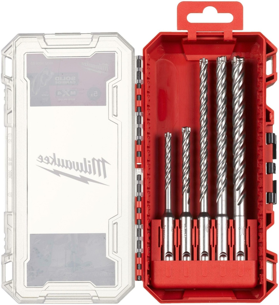 MILWAUKEE SDS+ DRILL SET MX4 PACKOUT READY BOX 5PCS 4932500063