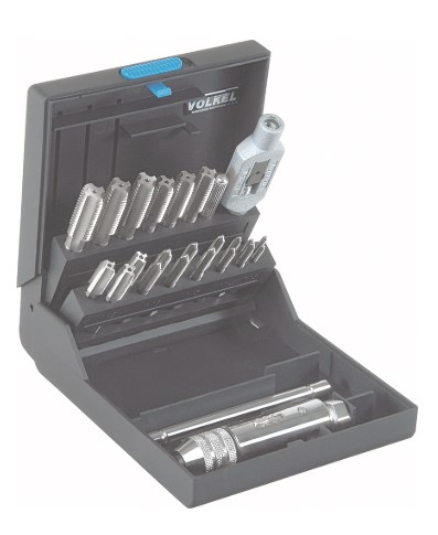 VOLKEL HANDTAPSET M3-M12 PK21 + WRINGIJZER + TAPKRUK