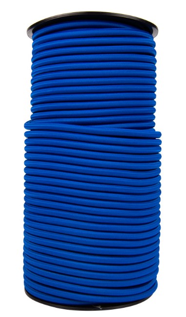 ELASTISCH KOORD 8MM BLAUW OP ROL 100 MTR.