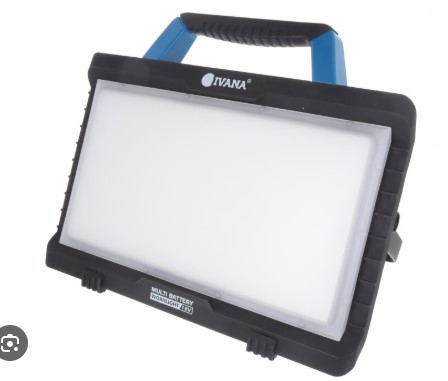 ACCUBOUWLAMP MULTI LED 5000LUMEN IP54 DIMBAAR IN 4 STANDEN EXCL. ACCU EN LADER