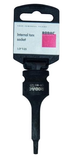 RODAC DOPSLEUTEL KRACHT 1/2'' T25 TORX