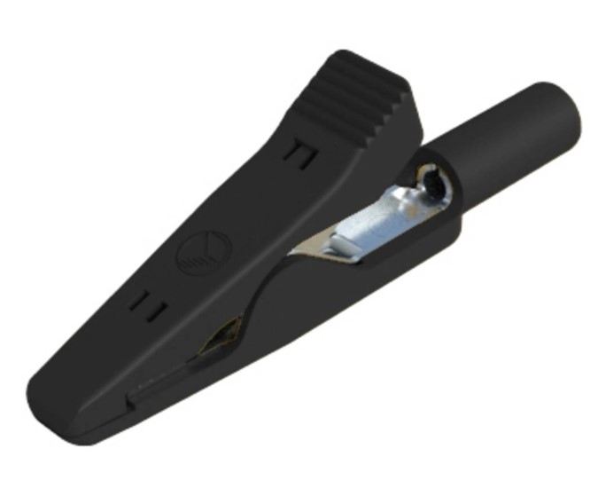 SKS HIRSCHMANN MA1 KROKODILLENKLEM 2MM ZWART