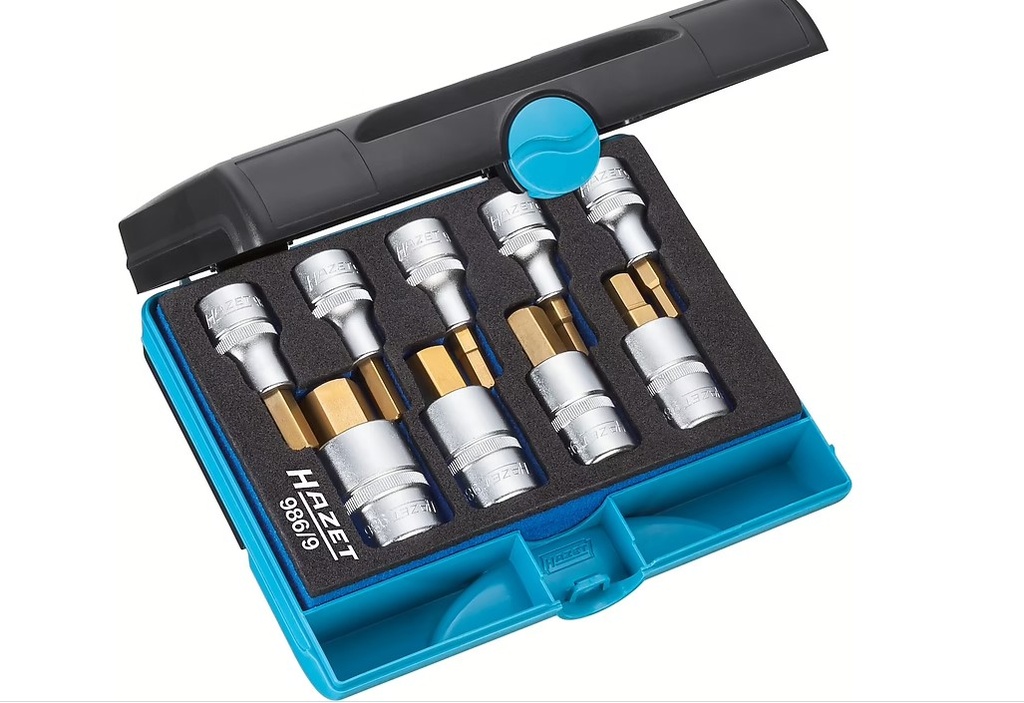 HAZET SOCKET SET HENS 1/2'' 986/9 5-19mm 9-PIECE