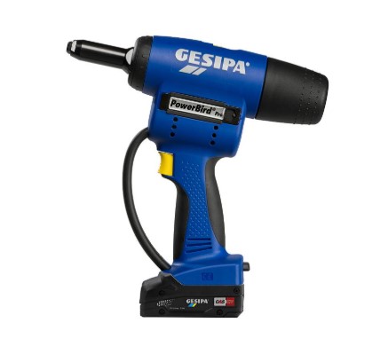 GESIPA POWERBIRD PRO GOLD BLIND RIVET 18V - 1X 2.0Ah CAS 4.8-8.0mm STROKE 25mm