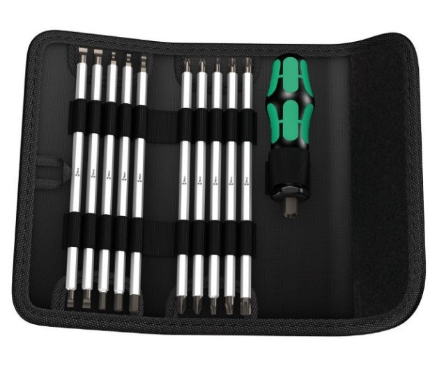 WERA KRAFTFORM KOMPAKT 88/1 VARIO-SET 11 DELIGE SET DUBBELE BITS MET GREEP 82002990