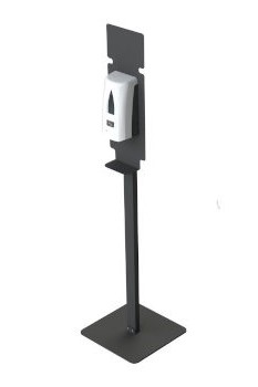AUTOMATIC DISINFECTION COLUMN (CONTACTLESS) WITH 1 LITER DISPENSER 1609X358X358mm BLACK/DISPENSER WHITE