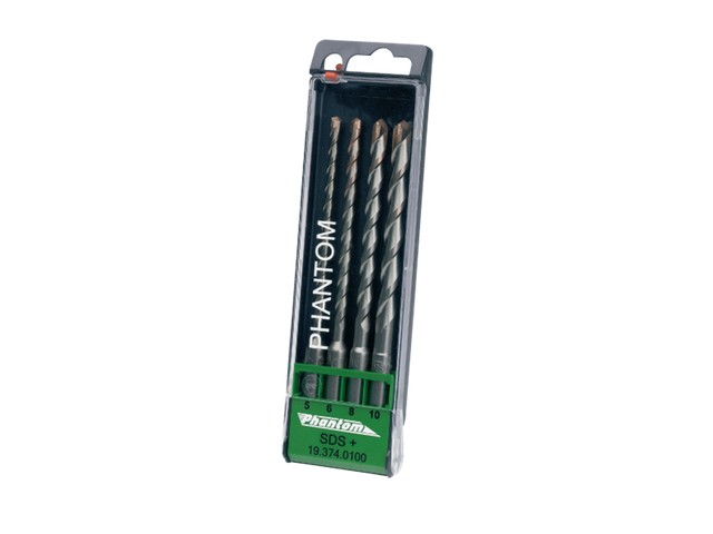 SDS DRILL SET 5-6-8-10mm x L=160mm (PLASTIC CASSETTE) 19.374.0100