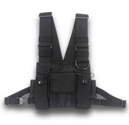 VEST MET 2 ZAKKEN TBV 2 PORTOFOONS OEDESIGNA 