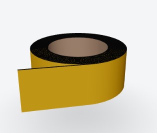 NBR RUBBER ZWART EKI 280 BREEDTE 25MM DIKTE 2MM LENGTE 10 MTR.