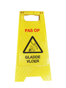 BEACON WITH TEXT CAUTION SLIPPERY FLOOR 240X620mm 150.4030.02