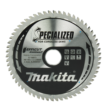 MAKITA CIRKELZAAGBLAD ALUMINIUM E-16813 Efficut 185x30x1,7mm 60T 0g
