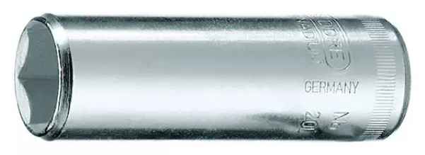 GEDORE DOPSLEUTEL LANG 1/4" 6-KANT 20 L 4,5mm 6191590 