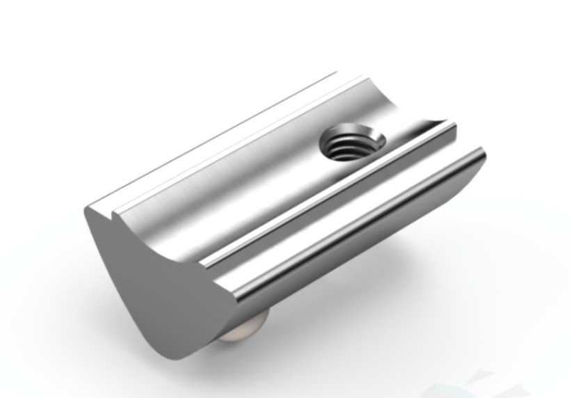 INDRAAIBARE T-SLEUF MOER 12,9x7,2mm ZU ISB MET VEERBELASTE KOGEL M8