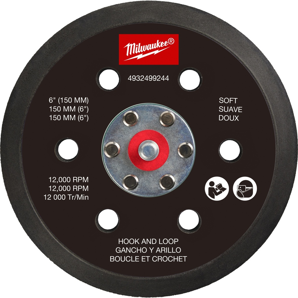MILWAUKEE FROSBPSH150 ZACHTE PAD SAVER 150mm (STEUNSCHIJF)  VOOR M12 FROS 4932499244
