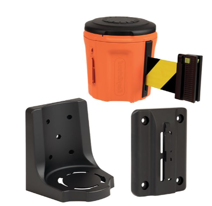 BANDAFZETTING GEEL/ZWART 50mm L=10 mtr IN HOUDER