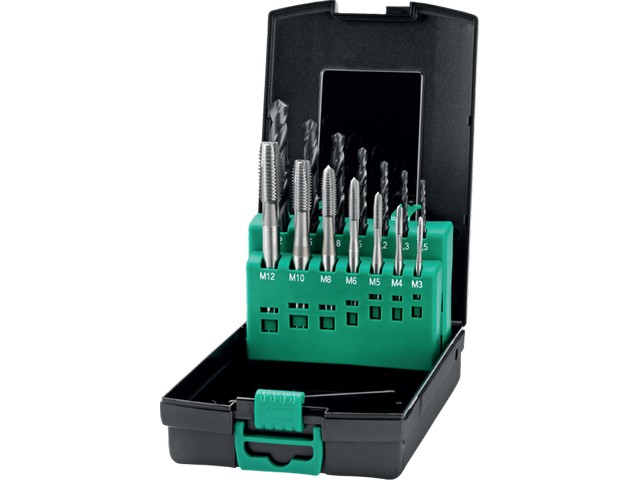 TAP SET M3-M12 + HSS-E DRILLS TIN-TIP 11.461  29.260.1995 *SALE*