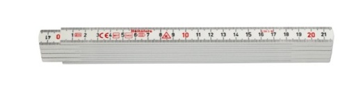 [196000030] HULTAFORS DUIMSTOK HU200064 G59 2mtr. 10-delig WIT BREEDTE 15MM