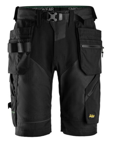 [149000050] FLEXIWORK KORTE BROEK 6904 0404 MT 52 ZWART M/HOLSTERZAKKEN