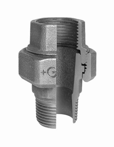 [976000535] GF.MALL BLACK 3-PIECE COUPLER CONICAL BI-BU 1/2'' FIG.341