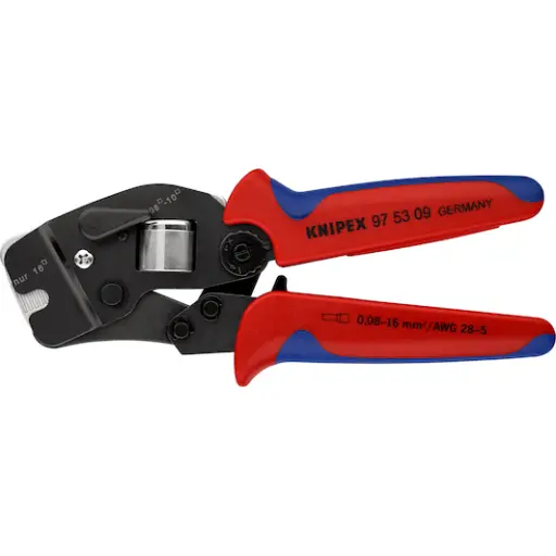 [110000185] KNIPEX SELF-ADJUSTING SQUARE CRIMPING PLIERS 97 53 09 CHERRY END SHELVES 0.08-10.0mm2 + 16 ZB