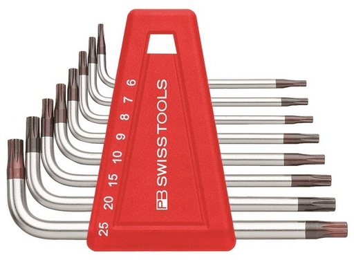 [130003525] PB STIFTSLEUTELSET 410H. 6-25 TORX 6-25mm 8-dlg. KORT