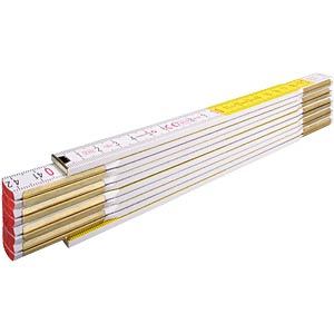 [152000005] RULER 617 WHITE/YELLOW WOOD 2 MTR.