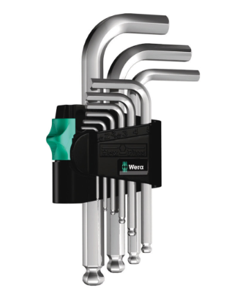 [165000115] WERA INBUSSLEUTELSET KK 950 PKS/9 SM 9DLG 1,5-10mm