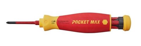 [166000640] WIHA POCKETMAX BITMAGAZIJN SCHR.DR.1000V 45296 75mm +4 BITS PH1,2, SL/PZ2 EN SL