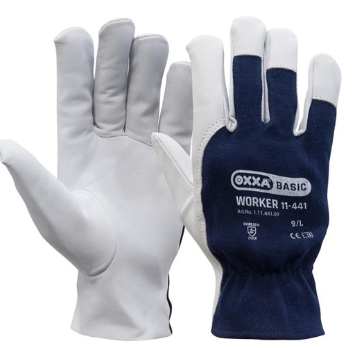 [179000115] OXXA HANDSCHOENEN WORKER 11-441 MT.10 SPOEPEL GEITENLEER 