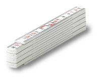 [197000005] DUIMSTOK 1M PVC  (WIT 10 DELIG) (KUNSTSTOF SCHARNIER)