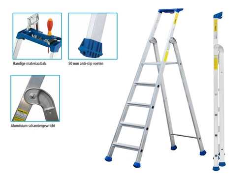 [223000225] TRAP ALUMINIUM 2375 1x3treden *A* NEN 2484