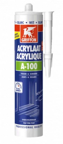 [017000240] KOKER a 310ml ACRYLAATKIT A-100 WIT WAS BISON ACRYLAATKIT WIT