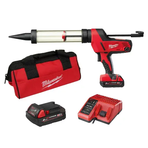 [260000380] MILWAUKEE M18™ C18 PCG/400T-201B HEAVY DUTY LIJM & KITSPUIT 400ml PATROONHOUDER 4933441812