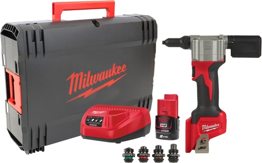 [260000510] MILWAUKEE BLINDKLINKTANG M12BPRT-201X 1x ACCU 12V 2,0Ah + LADER + HD BOX