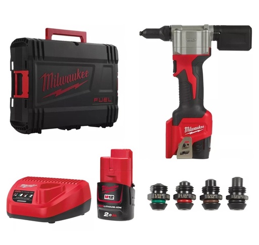 [260000530] MILWAUKEE M12™ M12 BPRT-201X SUBCOMPACTE ACCU BLINDKLINKNAGELTANG 4933464405