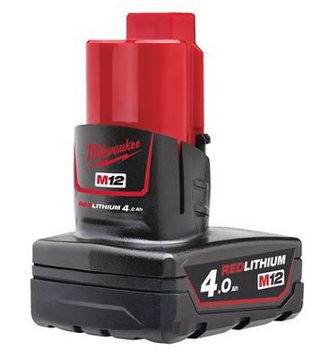 [260000610] MILWAUKEE 12V BATTERY 4.0Ah LI-ION M12 B4 4932430065 *A*