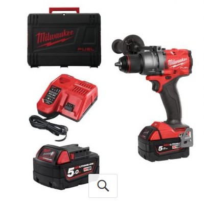 [260000725] MILWAUKEE ACCUBOORMACHINE M18 ONEDD3-502X MET 2XACCU 5,0AH EN LADER IN HD BOX