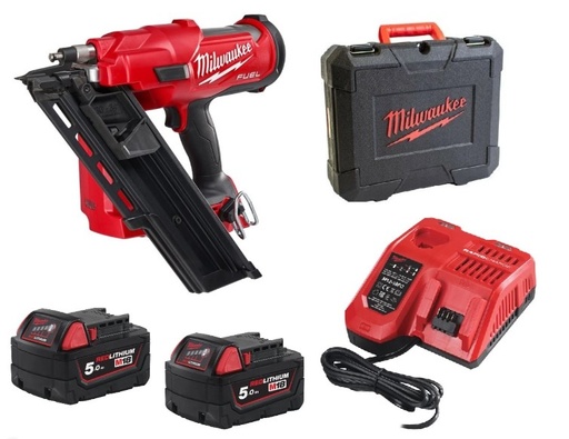 [260000760] MILWAUKEE ACCUSPIJKERAPP. M18 FFN-502C MET 2X ACCU 5,0Ah+LADER IN KOFFER